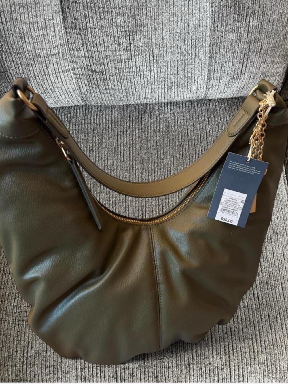 Olive Green Shoulder Hobo Bag